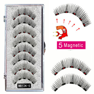 Kit de Pestañas Magnéticas Reutilizables de Pelo Sintético, 2 Pares por Caja, 5 Imanes, Sin Necesidad de Pegamento, Pestañas Magnéticas Naturales, <span class=keywords><strong>Maquillaje</strong></span>, Pestañas Postizas - Product Image 5
