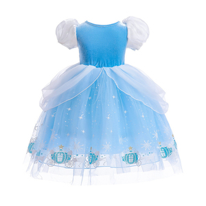 ชุดเจ้าหญิงแช่แข็งสำหรับเด็กพร้อมกระโปรงผ้าทูลล์ลายเกล็ดหิมะสำหรับการแสดงบนเวทีวันฮาโลวีนงานวันเกิดคอสเพลย์ - Product Image 5
