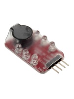 1 pièce Alarme de basse tension pour batterie Lipo 7.4V-11.1V 2S-3S avec avertisseur sonore et indicateur LED Dropship