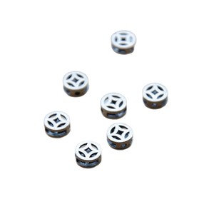 Cupronickel <b>Spacer</b> Beads 8mm Coin Shape For Bracelet Making Jewelry Findings Z108 - Product Image 5