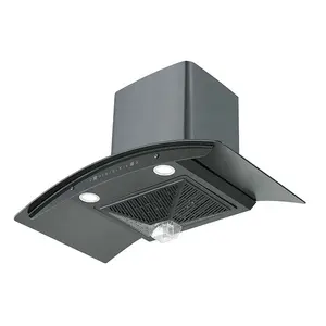 Campana Vertical de cocina zhongshan, extractor eléctrico de vidrio para el hogar, extractor de chimenea