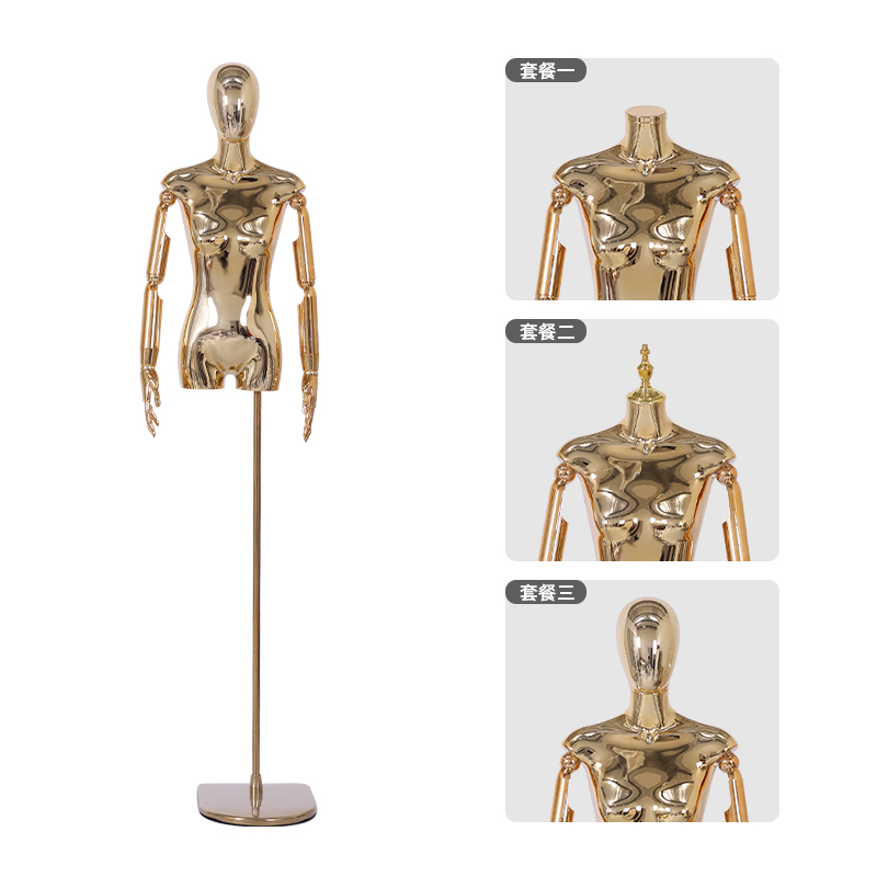 Electroplated gold head hand flat body
