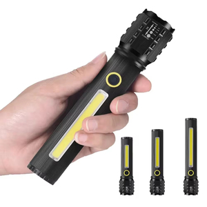 Hot New ánh sáng được xây dựng trong pin Kính thiên văn zoom COB USB có thể sạc lại hợp kim nhôm <span class=keywords><strong>Led</strong></span> Ngọn Đuốc Đèn chiến thuật đèn pin - Product Image 5