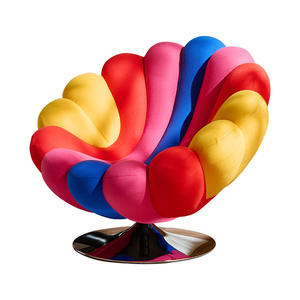 เก้าอี้โซฟาเดี่ยวดีไซน์ทันสมัย หมุนได้ รุ่นเรนโบว์อะเนโมน เฟอร์นิเจอร์ห้องนั่งเล่น โครงสร้างแข็งแรง เป็นมิตรต่อสิ่งแวดล้อม - Product Image 4