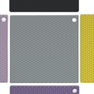 Silicone Kitchen Dish Mat Rectangle Heat Resistant Non Slip Household Pad Solid Color Design - Product Image 5