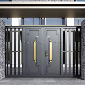 Porte extérieure en aluminium de style central-asiatique, fabrication de 30 ans, style luxueux, système de sécurité automatique, différentes tailles - Product Image 2