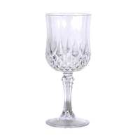 Verres à vin sans pied réutilisables bleus vintage en plastique, style rétro cristal, pour grands événements, fêtes, mariages, réceptions