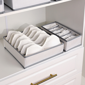 Lightweight Foldable Ladies <strong>Lingerie</strong> Bra <strong>Storage</strong> Box 7 Compartment Wardrobe Clothes Organizer with Large Space Rectangle Shape - Product Image 5