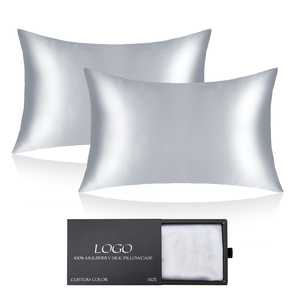 Lụa Gối Sang Trọng 100% Hữu Cơ Dâu Lụa Gối 22Mm Thêu Logo Lụa Gối Trường Hợp Tùy Chỉnh Nhãn Hiệu Riêng - Product Image 4