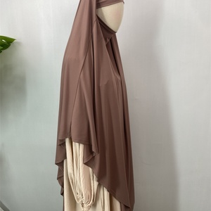Stretch Jersey Maxi Khimar <b>Full</b> Coverage Soft Lightweight Modest <b>Hijab</b> Islamic Muslim Women Prayer Scarf Wholesale (2374) - Product Image 3