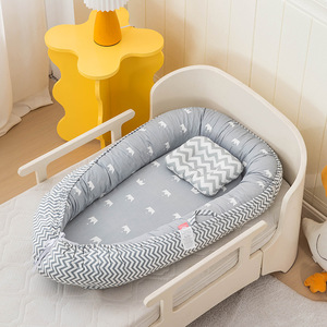 <span class=keywords><strong>Cuna</strong></span> <span class=keywords><strong>Nido</strong></span> Antirrollos para Bebé Recién Nacido, de Algodón, Plegable, Portátil, Transpirable, para Viajes y Hogar - Product Image 2