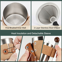 Ensemble de café à faire couler à la main de qualité supérieure, kit complet de préparation du café avec boîte de service, cadeau idéal pour les amateurs de café
