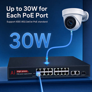 Commutateur Ethernet PoE Plus 16 ports 2x1000M Uplink 1xSFP <span class=keywords><strong>802</strong></span>.3af/at - Product Image 4
