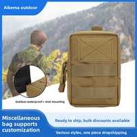Sac banane BEARKY pour homme, compatible MOLLE, en polyester respirant, pour activités de plein air, rangement de téléphone et accessoires, idéal pour les passionnés de sport, avec cordon de rangement compact pour outils