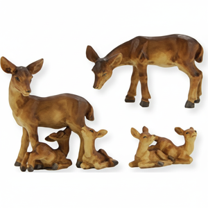 Accessoires de crèche en 3 pièces avec famille de cerfs, hauteur 6,8 cm, compatibles avec les figurines de Noël de 8 à 12 cm (9006935219432) - Product Image 1
