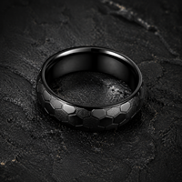 Bague d'éternité JLM Premium en acier titane, motif ballon de football personnalisé, style neutre, ajustement confortable, pour hommes et femmes, bijoux de mode