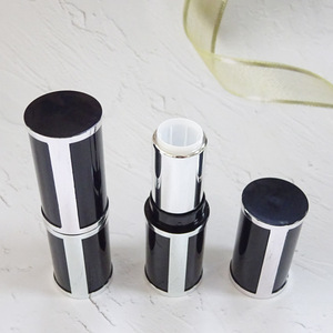 Tube à rouge à lèvres en cuir PU tendance, conteneur vide en plastique ABS pour emballage de maquillage, étui cosmétique avec effet cuir - Product Image 5