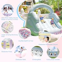 Structure gonflable commerciale à louer : Combo château gonflable, parcours d'obstacles, piscine, toboggan, escalade, souffleur – pour adultes et enfants