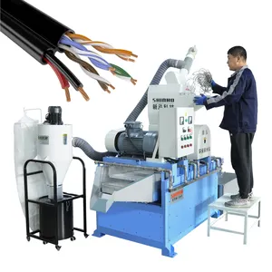 Máquina de reciclaje de cables Shinho, pelador automático de chatarra, triturador de plantas, minigranulador de alambre de cobre de aluminio