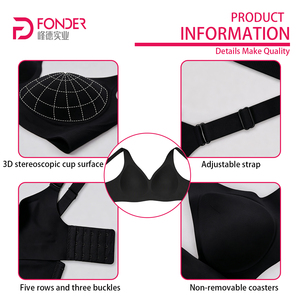 Sutiã Feminino Sem Fio Decote V Profundo Sem Costura, <span class=keywords><strong>Bralette</strong></span> Tipo Camiseta com Efeito Push-Up, Conforto Respirável para o Dia a Dia, em Malha Sólida - Product Image 4