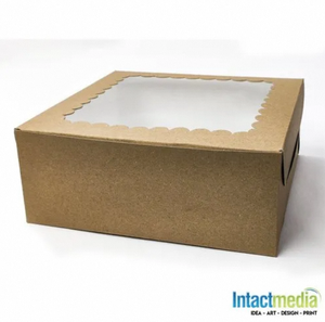 Boîte à gâteau en matériau kraft avec et sans fenêtre - Product Image 4