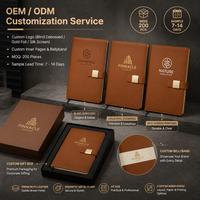 Carnet de notes DIY personnalisé en cuir PU, journal d'affaires, agenda 2026, logo personnalisé