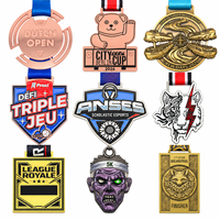 Médailles sportives personnalisées, logo couleur sur mesure, médailles de récompense pour la course à pied, le football, la natation et les tournois sportifs