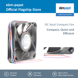 4414FN2HP-183 ebmpapst 119*119*25มม. 0.5A 24VDC 12W 5400รอบต่อนาที225m 3 /h พัดลมระบายความร้อนตามแนวแกนไฟฟ้ากระแสตรงตลับลูกปืนเม็ดกลม - Product Image 2