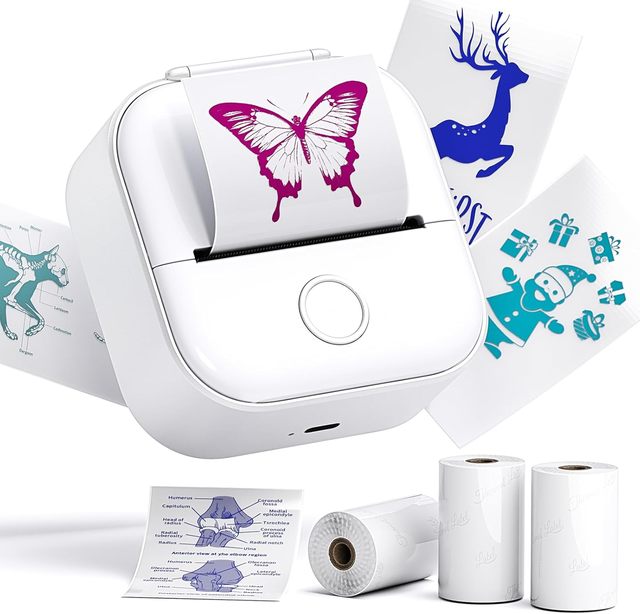 Phomemo T02 Pocket 50mm Wireless Rechargeable Inkless Thermal Sticker Printer Mini Portable Label Maker for Home School Office