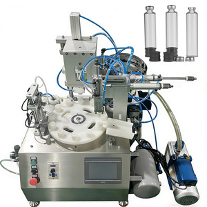 Machine de remplissage automatique de flacons en verre de 3 ml pour laboratoire, machine de remplissage et de bouchage de liquides pour petites cassettes en verre de paillasse - Product Image 1