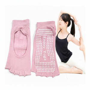 Calze sportive per Yoga Pilates a punta aperta antiscivolo per allenamento in casa e Fitness indossabili per salute e Fitness - Product Image 1