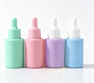Excellente bouteille en verre plate pour huile essentielle de 30 ml, bouteille compte-gouttes colorée à fond épais pour l'aromathérapie - Product Image 5