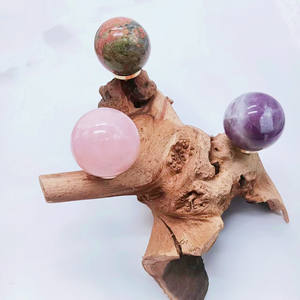 Vente en gros de sphérels en cristal naturel, plusieurs pierres précieuses naturelles, géomancie, pierre naturelle de guérison pour la décoration - Product Image 2