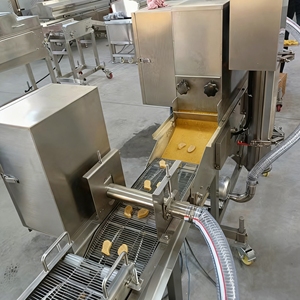 Công nghiệp cá thịt bò Burger patty hình thành máy làm gà Nugget thịt Pie đập và breading chiên dòng - Product Image 2