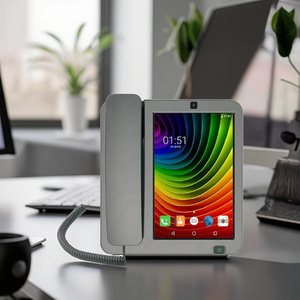 Teléfono de Escritorio Android con 4G VoLTE, Adecuado para Llamadas en Oficina y Hogar, Teléfono con Video para Habitaciones de Hotel, Pantalla de 8'', 2G+16G - Product Image 1