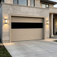 Porte de garage automatique sectionnelle en aluminium moderne XIYATECH avec télécommande, surface finie, vente en gros