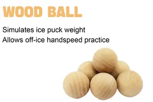 La Bola de madera natural de hockey más vendida simula el peso del disco de hielo Bola de madera natural de hockey