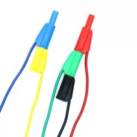 Câble de sécurité Apex avec conducteur en cuivre, gaine en silicone PE ultra-souple, isolation 3000V, fiche banane 4mm, certifié ROHS, IEC 20cm