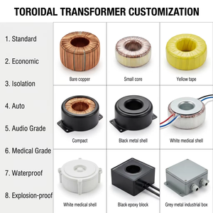 Transformateur toroïdal à bobinage simple ou double en cuivre pur, haute qualité, léger, durable, faible bruit, sortie stable, meilleur <span class=keywords><strong>prix</strong></span> - Product Image 3