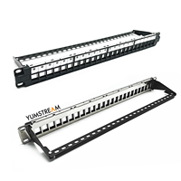 Panneau de brassage modulaire mural non équipé 19 pouces 1U UTP RJ45 Cat5e Cat6a 24 ports Cat6