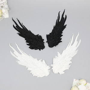 Gothic Angel Devil Wing accessorio per capelli pinzetta per capelli in bianco e nero Costume oggetti di scena - Product Image 3