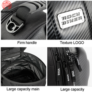 Karbon Fiber motosiklet kuyruk çantası çok fonksiyonlu su geçirmez Oxford çanta yüksek kapasiteli motosiklet arka koltuk çantası - Product Image 5