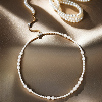 Collier en argent sterling 925 avec fermoir, perles de riz naturelles d'eau douce de différentes tailles, nouveau design, pour femmes, cadeaux de bijoux