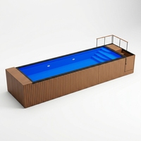 40 pieds Piscine rectangulaire portable de luxe en acier – Légère et durable, installation facile, prête à l'emploi pour usage résidentiel