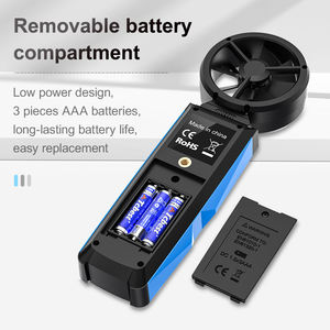Anemómetro de Temperatura, Producto Más Vendido, 0.8-30m/s, Negro, Rojo, Azul, Tecnología, Batería, Unidad, Aire, Rohs, Color, Origen - Product Image 4