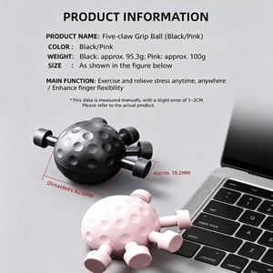 Appareil d'exercice portable en forme de balle à presser pour renforcer la force des doigts et des mains, idéal pour l'entraînement à domicile - Product Image 2