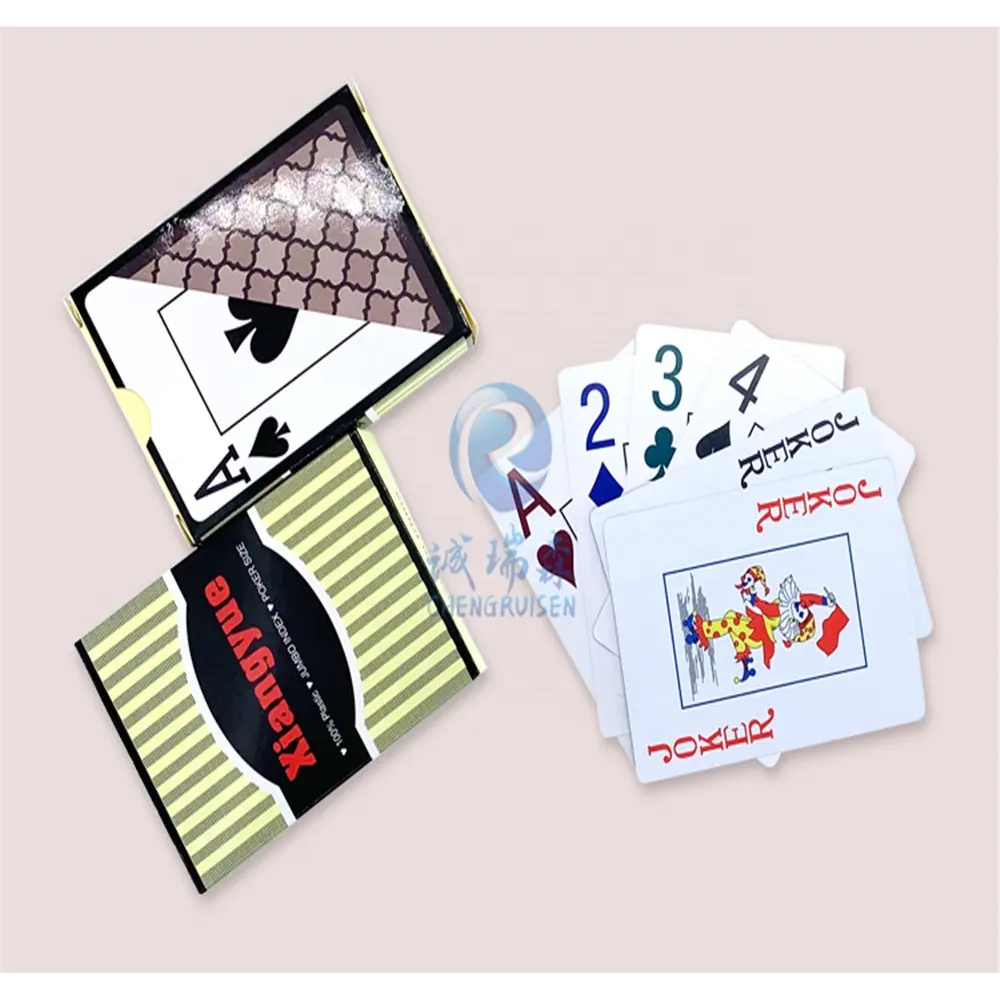 Custom Printing Casino Plastic Playing Cards with Clear Plastic Box