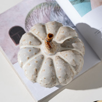 Décorations d'Halloween pour la maison, citrouille en céramique blanche, artisanat de haute qualité, décorations d'anniversaire pour la maison et l'hôtel