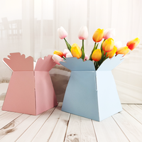 UK Florist Living Vase Box Bouquet Transport Box Water Proof Recyclable Custom logo Floral Flower Bouquet Paper Boxes