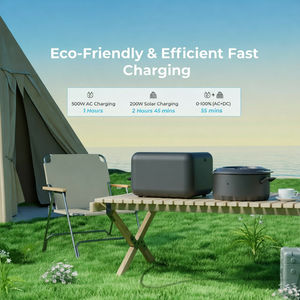 สถานีไฟฟ้าพกพา 512Wh 800W UPS เครื่องกำเนิดพลังงานแสงอาทิตย์ สำหรับใช้ในบ้าน กรณีฉุกเฉิน และกลางแจ้ง - Product Image 5